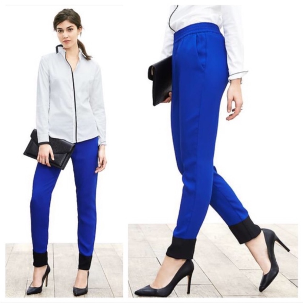 Banana Republic blue Drapey Pant